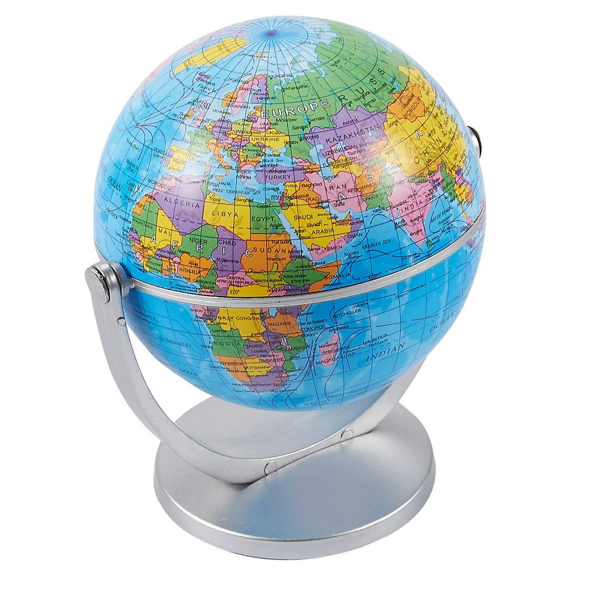 World Globe With Countries World Globe – 4-Inch Globe Of The World With Stand, Spinning Rotating Globe  For Kids, Geography Teachers, Parents As Home, Office Desktop Decoration,  Educational Tool, Classic Blue, 5 Inches Tall | Walmart Canada