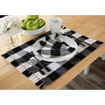 thumbnail image 5 of Mainstays Buffalo Plaid Woven Cotton Napkin, 4 Piece, Black and White, 5 of 8