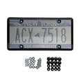 thumbnail image 2 of 2 Pcs License Plate Cover Frame, License Plate Holder, Black Plastic Car Tag Holder, Fits, 2 of 8