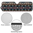 thumbnail image 6 of Uorisanigo Windshield Sun Shade Fit for Jeep Wrangler JL JLU 2018-2025 / Jeep Gladiator 2020-2025 Aztec African Tribal Front Window Sunshade Prevent Dashboard Fades and Cracks, 6 of 7