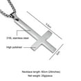 thumbnail image 6 of Stainless Steel Inverted Cross Pendant Necklace for Men Upside Down Cross Chain, 6 of 9