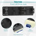 thumbnail image 6 of Unique Bargains Front Left Driver Side Master Power Window Switch for Chevrolet Colorado 2004-2012 25779766 Black, 6 of 7