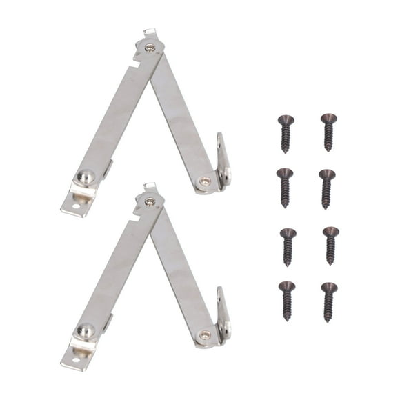 Charnières de support, Delaman Lot de 2 charnières de support pliantes pour couvercle, charnière de maintien pour boîtes en bois, armoire, quincaillerie de meuble