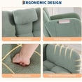 thumbnail image 3 of GARVEE Plush Teddy Upholstered Rocking Chair with High Backrest & Headrest for Nursery,Glider Rocker for Adults,Chair for Living Room Bedroom,Light Green, 3 of 7