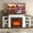 A# White & Brown with fireplace, variant on HUJAUU Electric Fireplace with 70" Mantel, Fireplace TV Stand with 23" Heater & Built-in Bookshelves & Remote Control, Modern Entertainment Center for Living Room, Bedroom, White