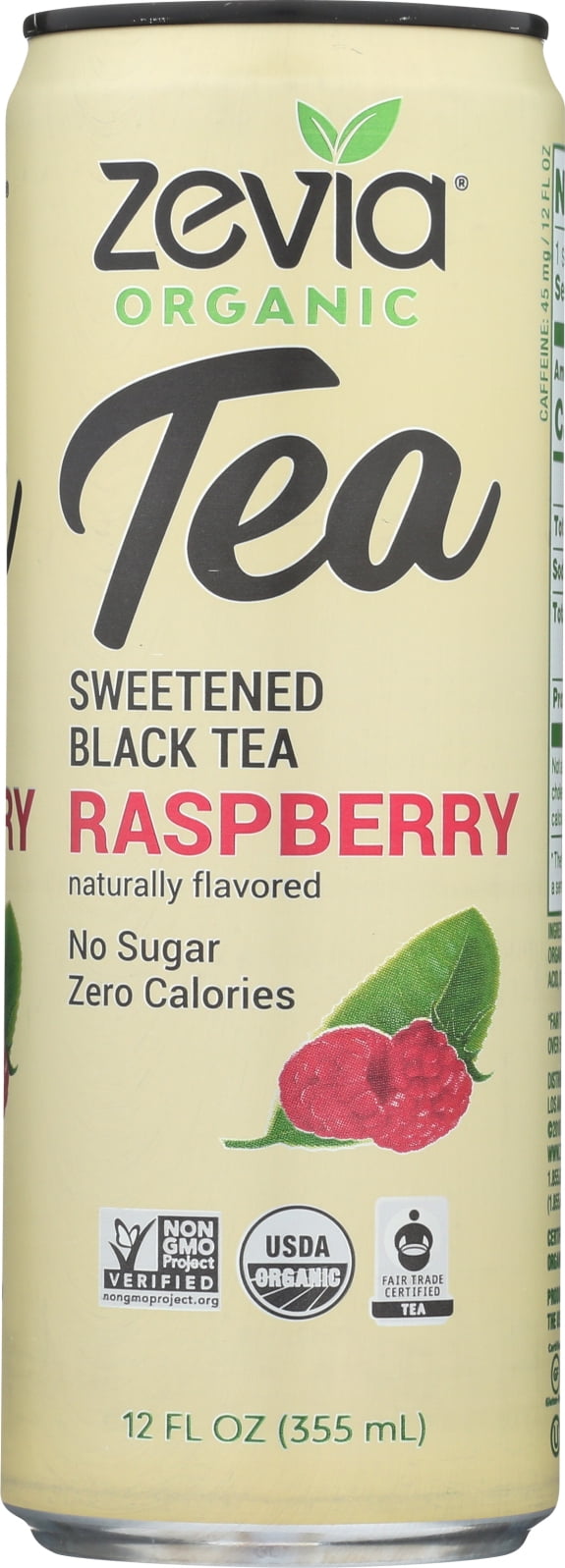 ZEVIA TEA BLACK RASPBERRY ORGANIC 12 FL OZ