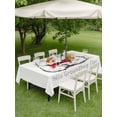 thumbnail image 4 of Outdoor Tablecloth with Umbrella Hole for Patio/Picnic/Party/Camping, Groundhog Day Waterproof Table Cloth Rectangle Table Cover Washable, Red Bow Knot Spring (60"x 102"), 4 of 8