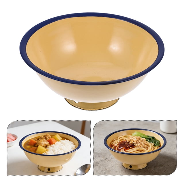 unbranded 2Ud De Enamel Amarillo Para Uso En Cocina Hogar Y Restaurantes