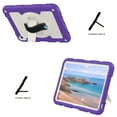 thumbnail image 3 of Allytech Shockproof Case for Apple iPad 10.9" 10th Generation, iPad 10 2022 Case, Rugged Shoulder Strap Rotating Stand Shoulder Strap Kids Friendly Bumper Heavy Duty Shockproof Case - Purple, 3 of 8