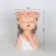 thumbnail image 4 of Maceta con forma de cabeza de niña para flores, jarrón, maceta, decoración del hogar Falda blanca, 4 of 7
