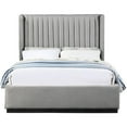 thumbnail image 3 of Meridian Furniture Logan Grey Linen Textured Fabric Full Bed, 3 of 9