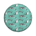 thumbnail image 3 of Spare Tire Cover, Great White Shark Wheel Cover Tire Covers for Trailers Car Truck Camper Universal Tire Covering Fits Diameter 17 inch, 3 of 7
