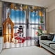 thumbnail image 5 of de 4 cortinas navideñas, telón de fondo de navideña con estampado de clásico de navideño, cortinas para ventana, 5 of 9