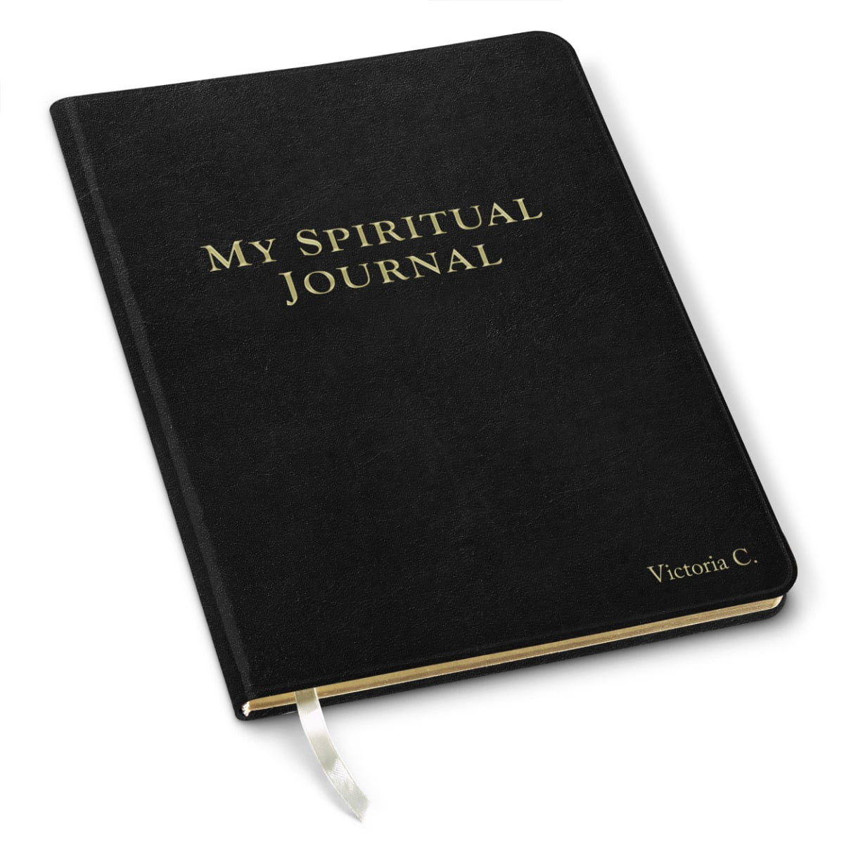 Gallery Leather Large Spiritual Journal - Acadia Black - 9.75"x7.5"