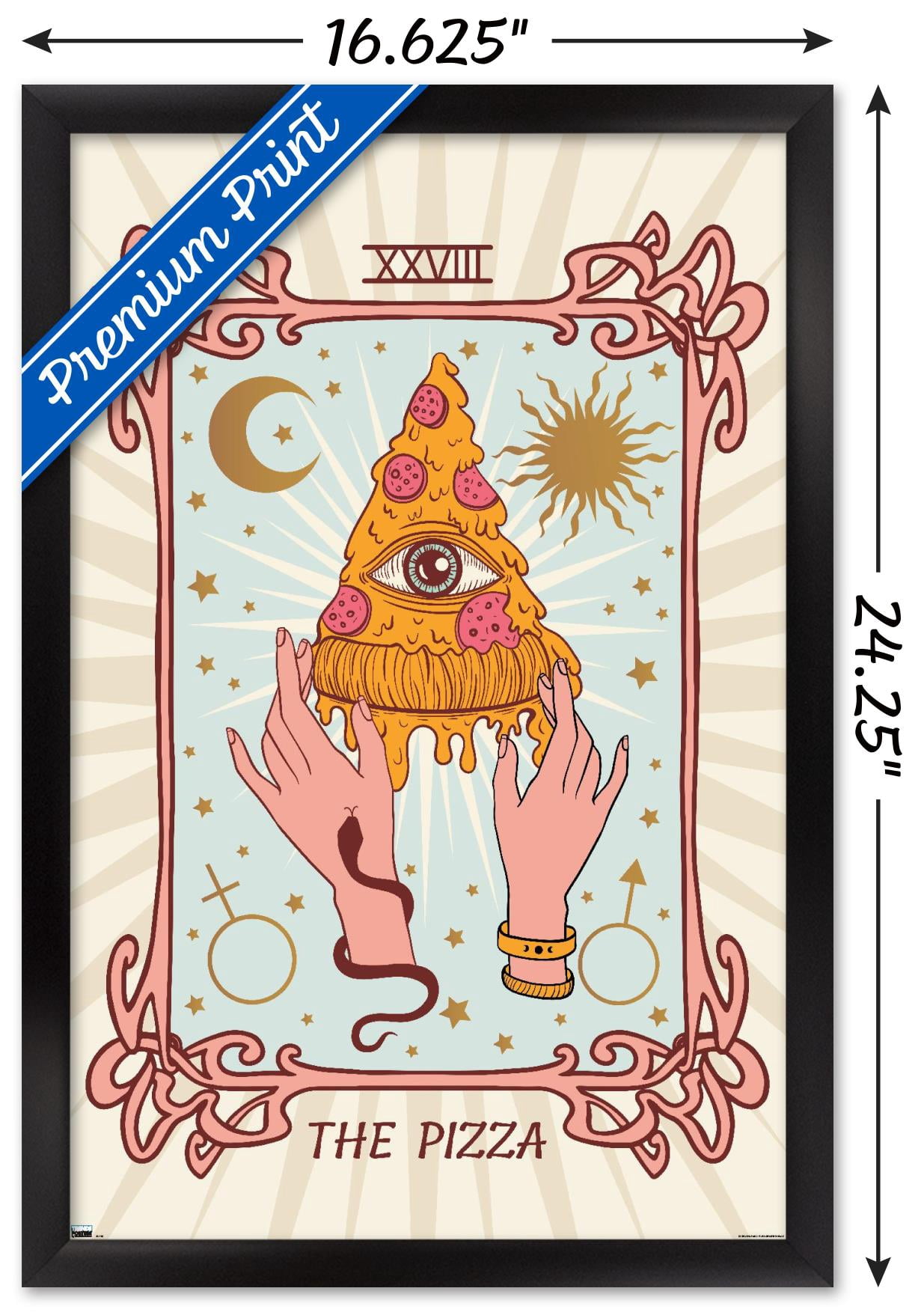 The Pizza Wall Poster, 14.725" x 22.375" Framed