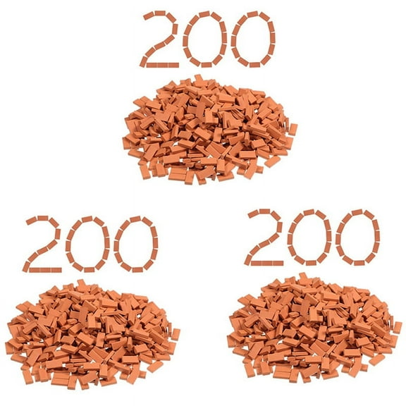 600 Pieces Mini Bricks for Landscaping Miniature Brick Wall Small Garden Parts,1/35 Scale