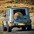 thumbnail image 3 of Fotbe Palm Trees Spare Tire Cover Thickening Universal Fit for Jeep, Trailer, RV, SUV, Truck, Tough Tire Wheel Soft Cover-15 inch, 3 of 9