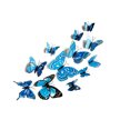 thumbnail image 1 of 12PCS/Set PVC 3D Forme de Papillon Mur PVC 3D Papillon Autocollants Réfrigérateur TV Fond Décoration Bricolage Chambre Enfants Sticker Mural, 1 of 8
