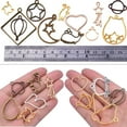 thumbnail image 3 of 100G(50~70Piece) Open Bezel Pendants Charms Resin Molds Open Back Bezel Charms Blanks Frame Pendant Hollow Bezel Charms for Earrings Necklace Bracelet DIY Crafts Making Supplies, 3 of 8