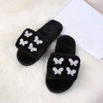 thumbnail image 5 of Quaouag Slippers for Woman Memory Foam House Shoes Comfort Fuzzy Fleece Slippers Slip on Slippers for Indoor & Outdoor, 5 of 7