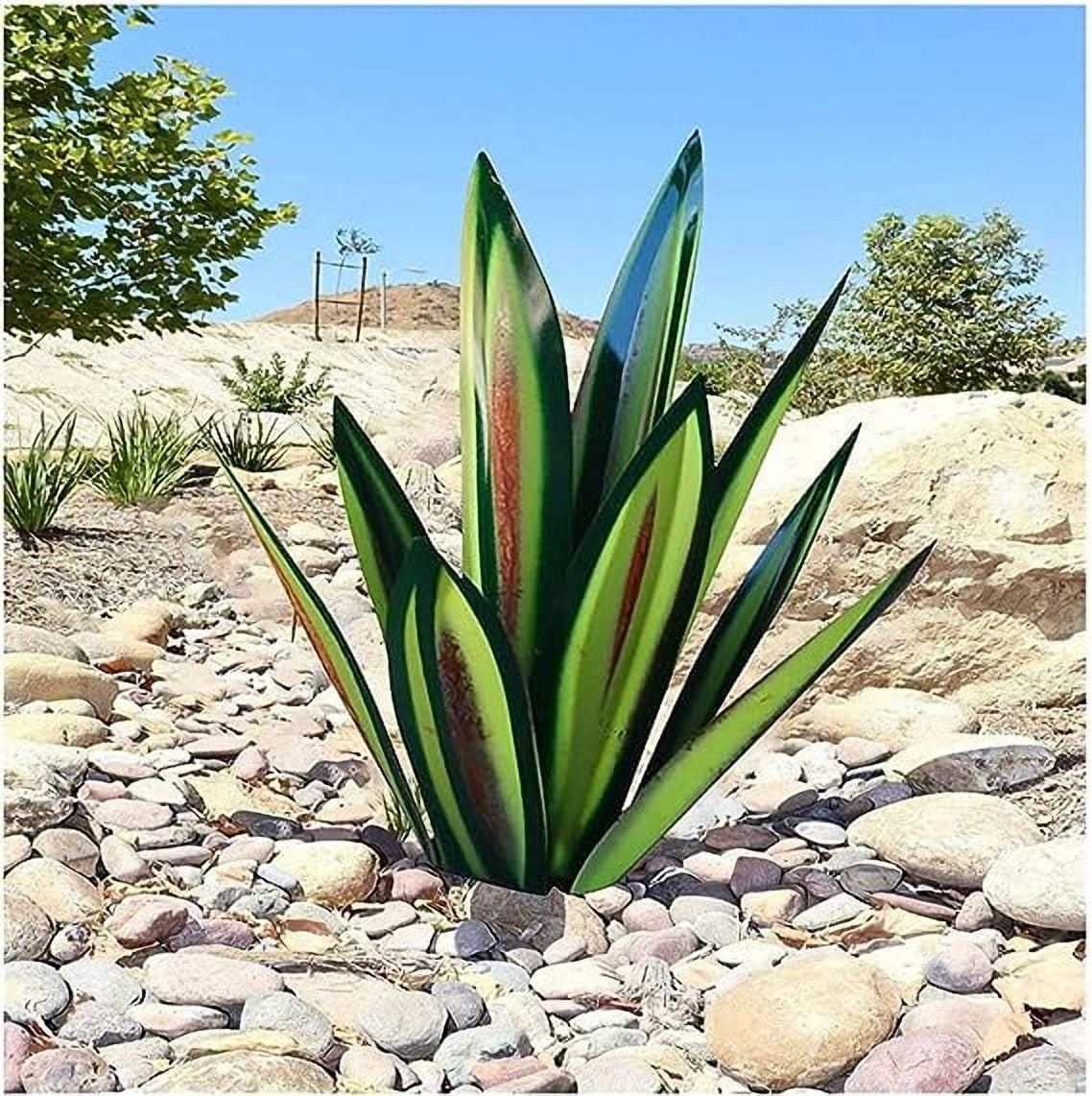 Fall Decorations for Home Clearance, 21.65'' Large Tequila Rustic Sculpture, Yard Decorations Outdoor, Home Decor, Garden Statues, Garden Decor, Yard Art, Metal Agave Plants for Patio Yard Green