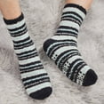 thumbnail image 6 of FREE YOKA Fuzzy Socks Men with Grips, Winter Fluffy Slipper Socks Hospital Cozy Warm Non-slip Thick 5 Pairs, 6 of 8