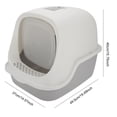 thumbnail image 4 of Kitty Litter Box Cat Litter Box Durable For Cat Puppy Pets Starry Sky Gray Close Type, 4 of 8