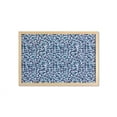 thumbnail image 1 of Geometric Wall Art with Frame, Triangles Pattern in Amethyst Colors with Mosaic Design, Printed Fabric Poster for Bathroom Living Room, 35" x 23", Dark Lavender Sea Blue, by Ambesonne, 1 of 2