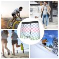 thumbnail image 4 of Yiaed Colorful Checkerboard Print Men's Soft Cotton Boxer Shorts Breathable Boxers Underwear Moisture-Wicking Underwear Stretch Boxer Briefs for Man-XX-Large, 4 of 5