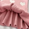 thumbnail image 6 of Odeerbi Toddler Girls Spring Fall Sweater Dress Cute Valentine's Day Cotton Knit Dresses Fashion Heart Printed Round Neck Long Sleeve Pleated Dress Toddler Girls Clothes, 6 of 6