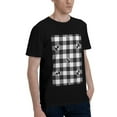 thumbnail image 2 of Bingfone Anchor Black Tartan Plaid Men'S Loose Fit Short-Sleeve Pocket T-Shirt, 2 of 7