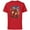 Red, variant on Deadpool Family Battle Charge Distressed Comic Art- Short Sleeve Cotton T-Shirt for Adults - Customized-Red
