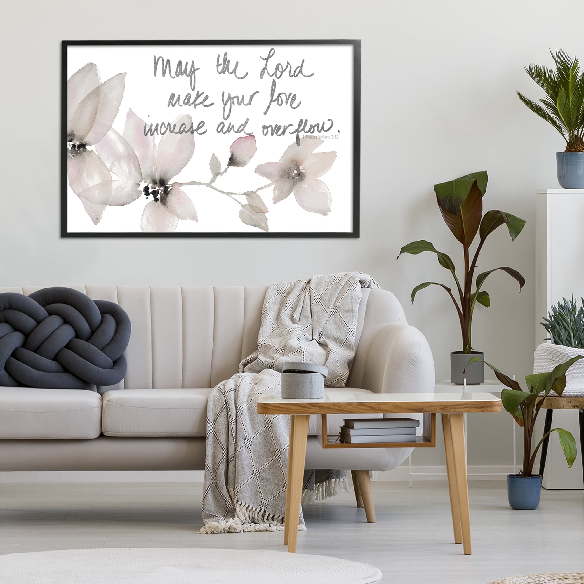 Stupell Industries Love Increase & Overflow Black Framed Giclee Art, design by Lanie Loreth