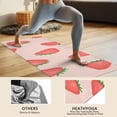 thumbnail image 4 of Strawberry Plants Fruit Light Pink Pattern Hot Yoga Mat Towel Non Slip for Hot Yoga - Quick-Drying Yoga Mat Cover with 4 Corner Pockets with Travel Bag - Hot Yoga Towel Non Slip 70"x26", 4 of 6