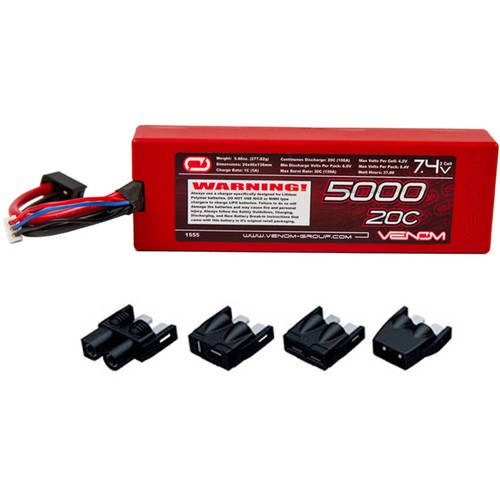 Venom LiPO Battery for Traxxas Slash 110VXL 20C 7.4 5000mah 2S with