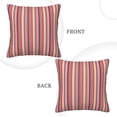 thumbnail image 3 of ZNDUO Square Home Decorative Throw Pillows, Corduroy Colourful Simple Stripes Pattern Couch Pillows, Throw Pillows for Bed, 16"x16", 3 of 8