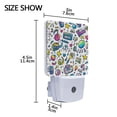 thumbnail image 4 of Yayeee LED Plug in Night Light for The Home with Auto Dusk to Dawn Light Sensors, 2 Pack, Blue Doodle Pattern, 4 of 6