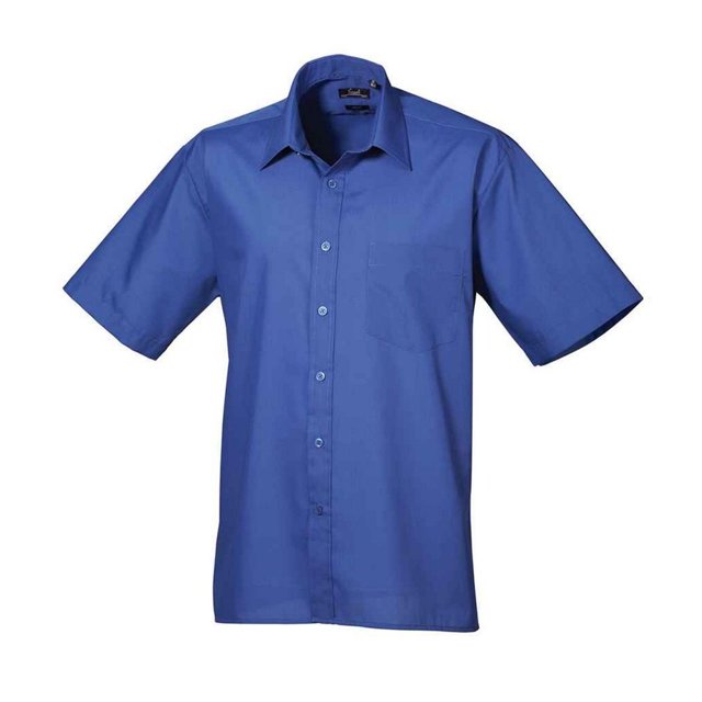 Premier Mens Poplin Short-Sleeved Shirt