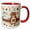 Red/White, variant on 3drose, Letter M Personal Monogram Bear Animal Pattern - Personalized Initial, 11oz Mug