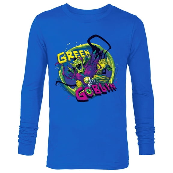 Marvel Mech Strike: Monster Hunters Green Goblin - Long Sleeve T-Shirt for Men - Customized-Navy