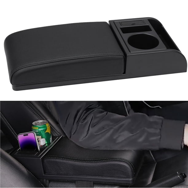 Almohada para reposabrazos de consola central de automóvil, cojín para reposabrazos de automóvil con caja de almacenamiento, portavasos, funda universal para consola central de automóvil, caja de alma