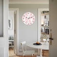 thumbnail image 4 of Wall Clock Pink Fruit Clocks PVC Silent Non-Ticking Battery Operated Decorative Berry Leaves Nature Round Clock for Home Living Room Kitchen Bedroom Office School Wall Decor 14 Inch, 4 of 9