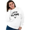 thumbnail image 4 of US Air Force I Love My USAF Man Women Crewneck Sweatshirt Brisco Brands M, 4 of 6