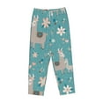 thumbnail image 4 of Fotbe Teal Mama Llama Women's Pajama Pants,Sleepwear Pants,Pj Bottoms Drawstring And Pockets-Small, 4 of 9