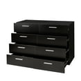 thumbnail image 6 of Ktaxon Bedroom Dresser with 8 Drawers, Wooden Double Dresser for Entryway, Wide Storage Cabinet for Living Room, Black, 6 of 13