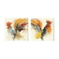 thumbnail image 2 of Festive Rooster by Albena Hristova Canvas Art Set of 2 14 inch X 14 inch Each, 2 of 4