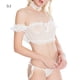 thumbnail image 1 of Conjunto de ropa interior con perspectiva encantadora para mujer, lencería con braga superior de hilo de malla, blanco, L Inevent XX000219-05, 1 of 7