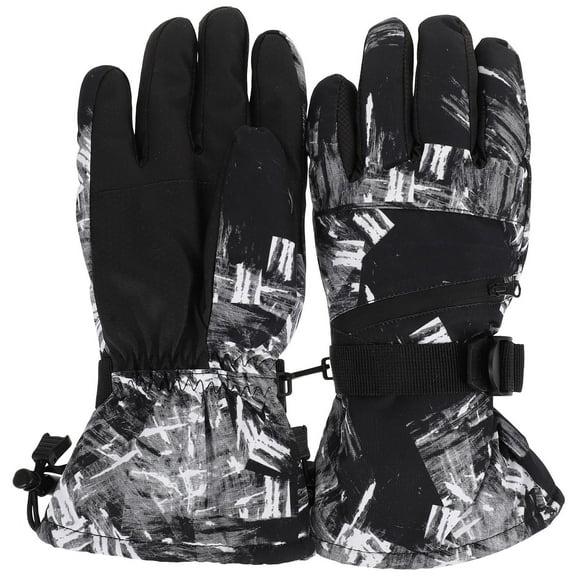 UPOUART 1 Pair Waterproof Gloves for Cold Weather Fleece Lining Touchscreen Compatible Full Fingered