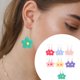 thumbnail image 2 of 7 pares de pendientes colgantes de resina con flores para mujer, 2 of 6