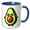 Blue/White, variant on 3drose, Cute Colorful Kawaii Avocado, 11oz Mug